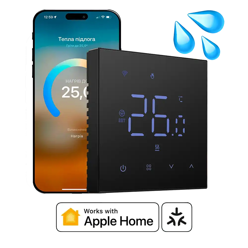 Умный термостат для котла, Koala Thermo Black BHK