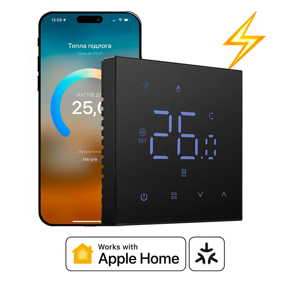 Умный термостат для теплого пола, Koala Thermo Black